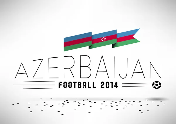 Azerbaijan Football Design with Flag — Stock Vector