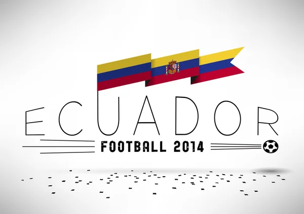 Ecuador Calcio Design con Bandiera — Vettoriale Stock