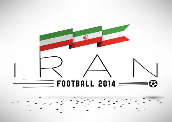 Iranisches Fußball-Design mit Fahne — Stockvektor