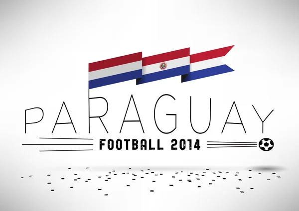 Paraguay Calcio Design con Bandiera — Vettoriale Stock