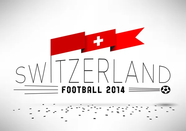 İsviçre Futbol tasarım bayrak ile — Stok Vektör
