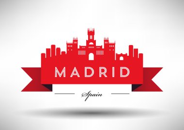 Madrid şehir tipografi tasarım