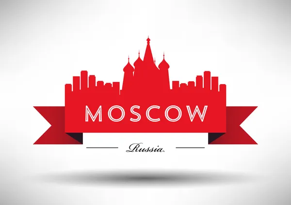 Moscú ciudad tipografía diseño — Vector de stock