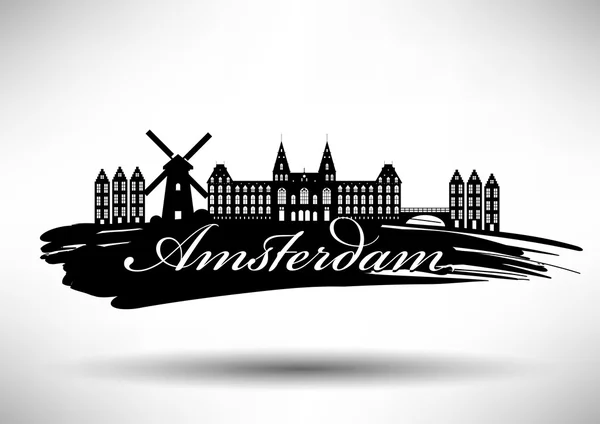 Amsterdam şehir tipografi tasarım