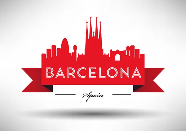 Barcelona City Typography Design — Vector de stoc