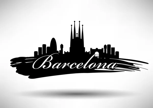 バルセロナ市のタイポグラフィ デザイン — ストックベクタ