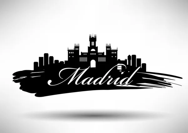 Madrid City Typography Design — Stock Vector