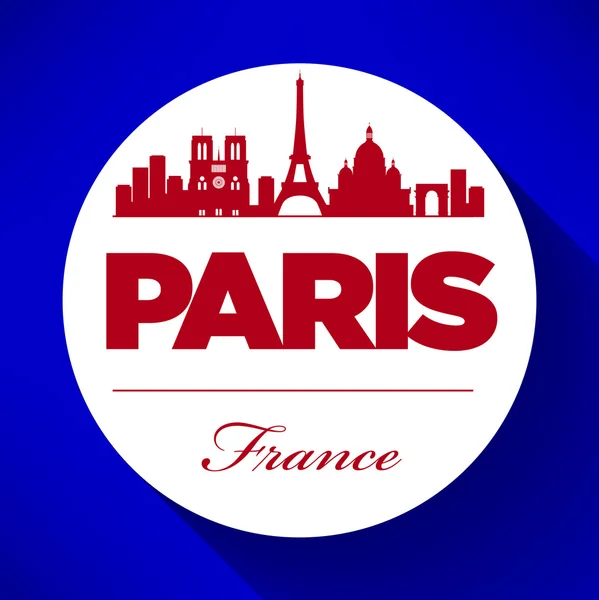 Typography Design with Paris Landmarks — Stock Vector