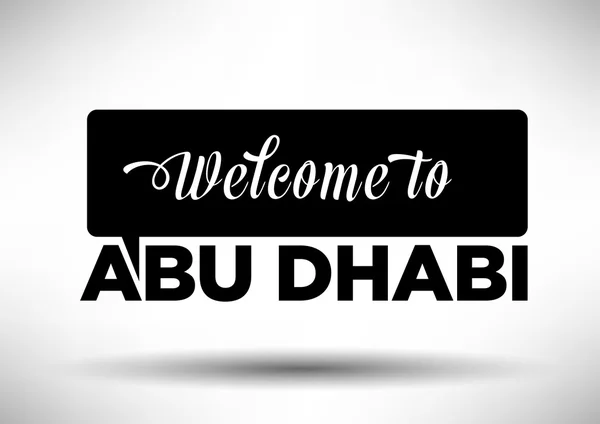 Bienvenido a Abu Dhabi City — Vector de stock