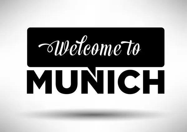 Bienvenido a Munich Typography Design — Vector de stock