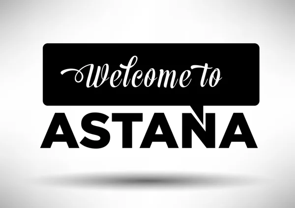 Bienvenido a Astana Design — Vector de stock