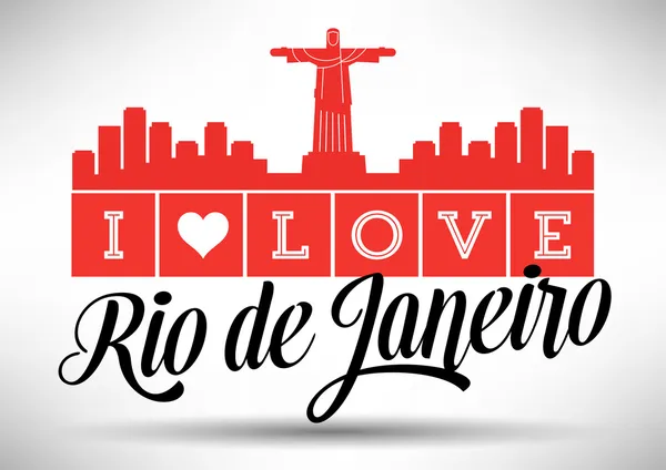 Місто Ріо-де-Жанейро skyline дизайн — стоковий вектор