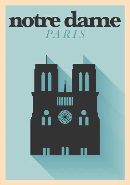 Typographic Paris City Poster Design — Stock Vector