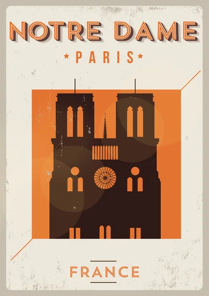 Typografisk utforming av byposten i Paris – stockvektor