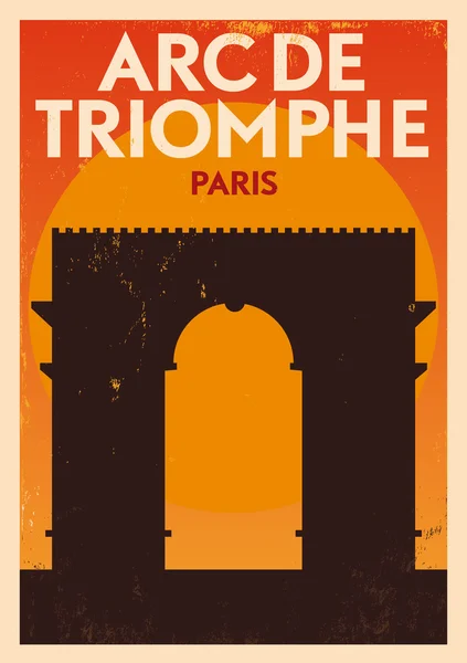 인쇄 상의 파리 도시 포스터 디자인 — 스톡 벡터