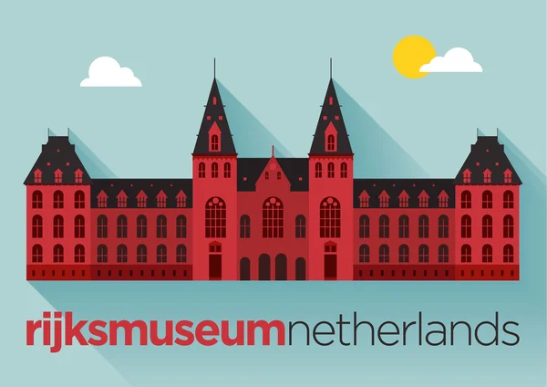 Typografisches Stadtplakat von Amsterdam — Stockvektor