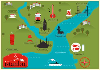 İstanbul vektör harita