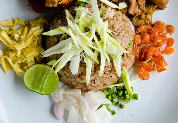 Rice Mixed with Shrimp paste — Stock Photo, Image