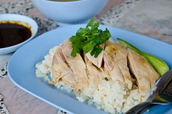 Hainanese chicken rice — Stock Photo, Image