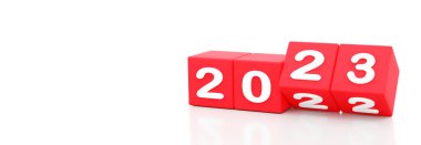 YILI YIL 2023 'ün 3 boyutlu tasarımı