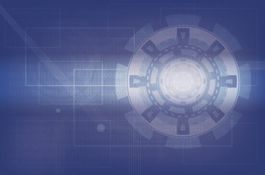 Mavi vektör teknik arka plan ışığı