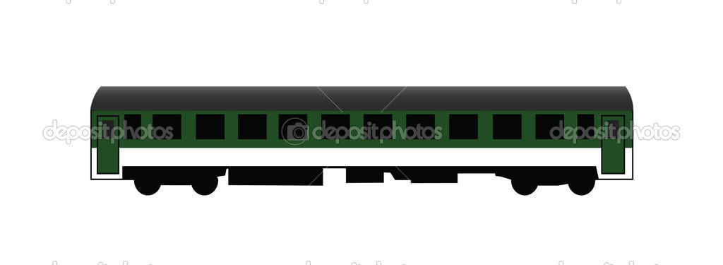 Green passenger rail car