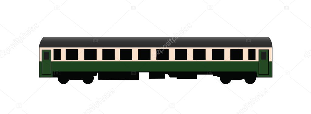 Green passenger rail car