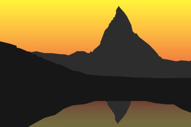 Matterhorn vektör yansıma ile