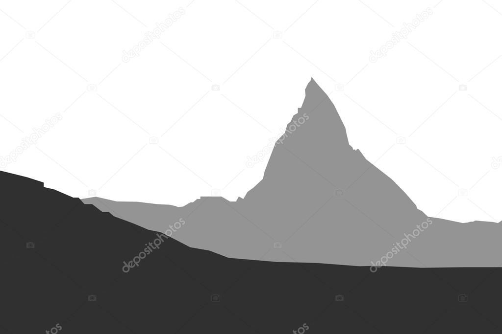 Matterhorn silhouette vector