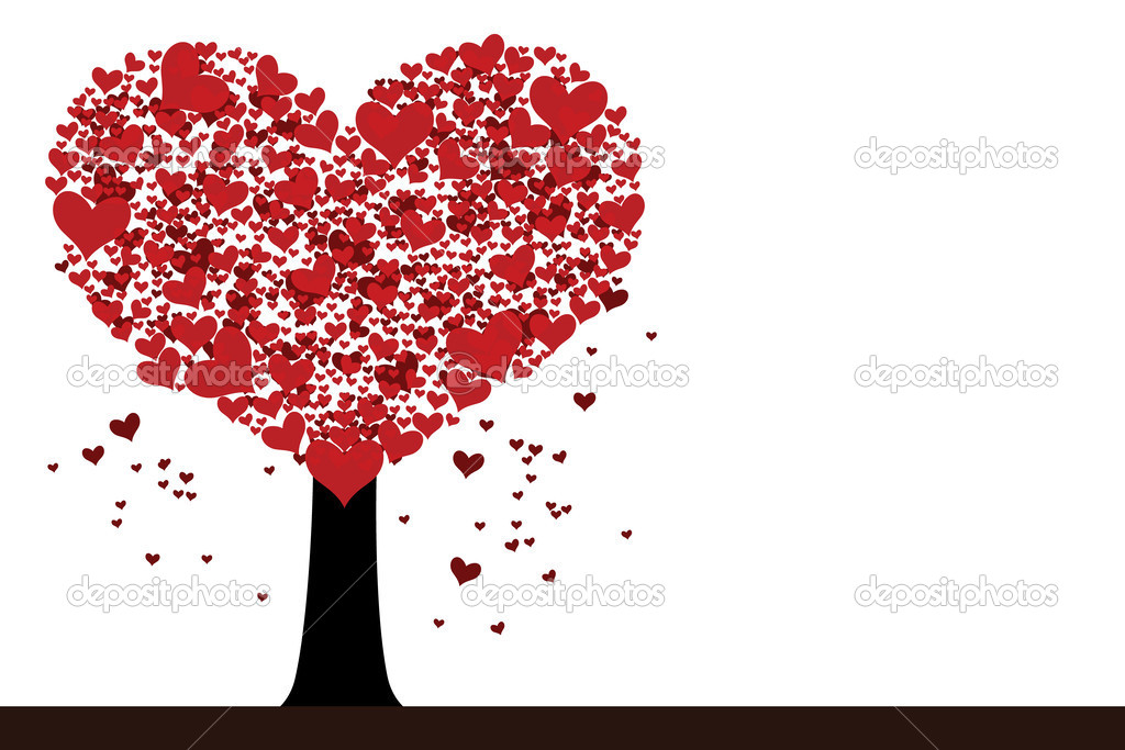 St. Valentine tree illustration