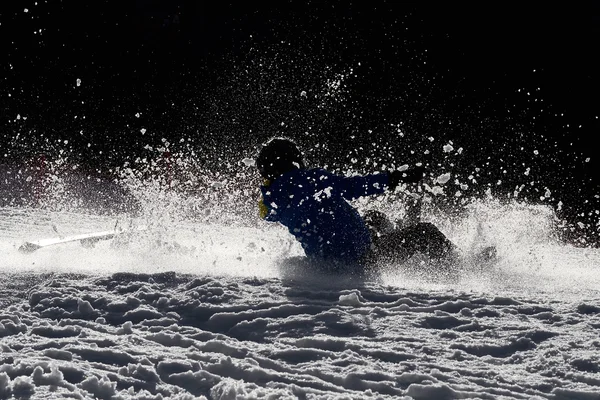 Skiën ongeval — Stockfoto