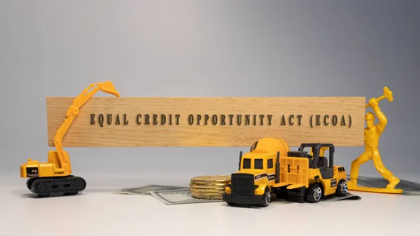 Equal Credit Opportunity Act Ecoa Written Wooden Surface Economy Business — Stock Fotó