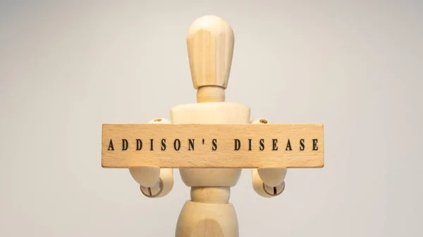 Addison Disease Written Wooden Surface Illness Health Stockbild