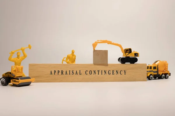 Appraisal Contingency Written Wooden Surface Finance Mortgage — Stock Fotó