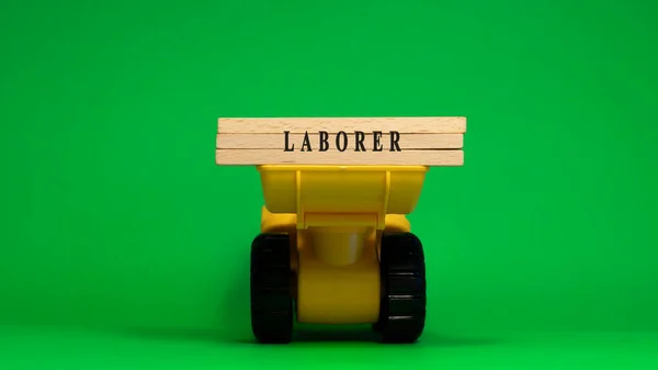 Word Laborer Written Wooden Sticks Machine Concept Job Occupations — Zdjęcie stockowe