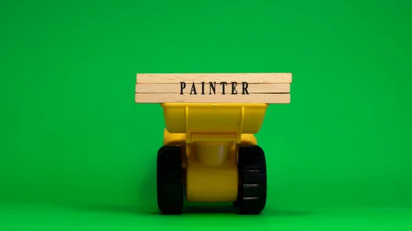 Word Painter Written Wooden Sticks Machine Concept Job Occupations — Stockfoto