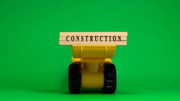 Word Construction Written Wooden Sticks Machine Concept Job Occupations — Stock Fotó