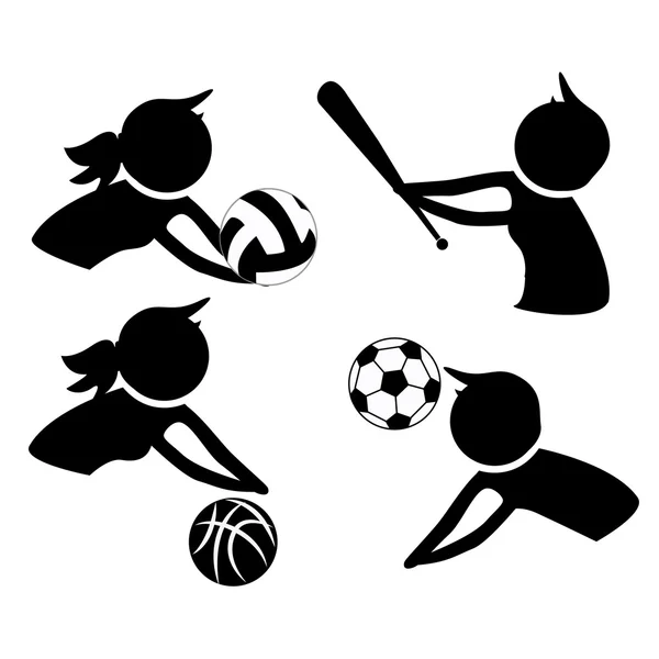 Icons of practice sports — Stock Vector