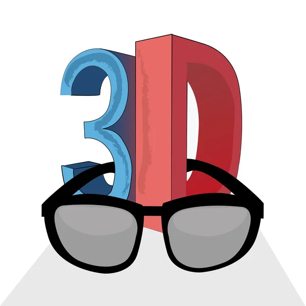 3d einfache Brille — Stockvektor