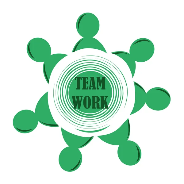 Groene teamwerk — Stockvector