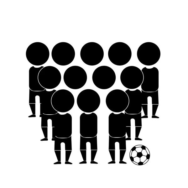 Équipe de football — Image vectorielle
