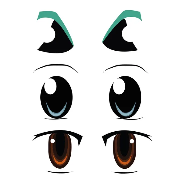 Tres tipos de ojos — Vector de stock