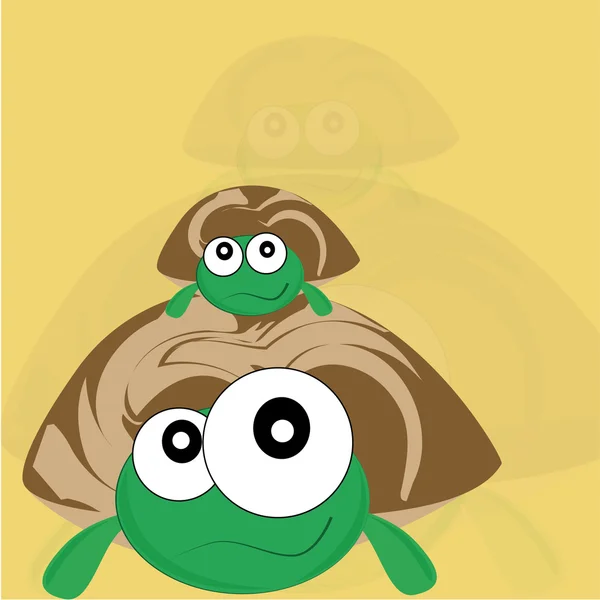 Happy turtles — Stock Vector