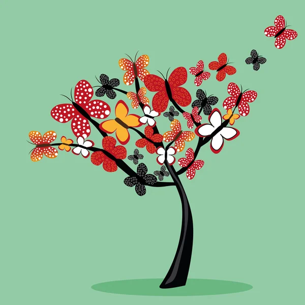 Butterfly tree — Stock Vector