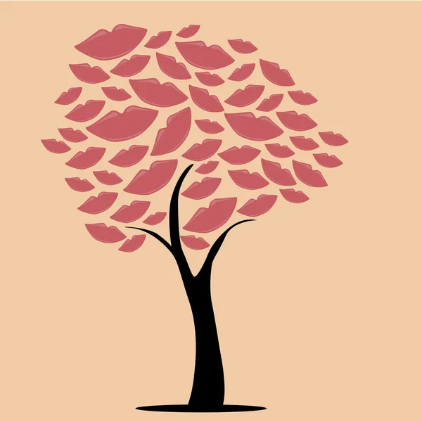 Árbol del labio — Vector de stock