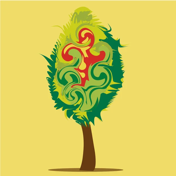 Un arbre normal — Image vectorielle