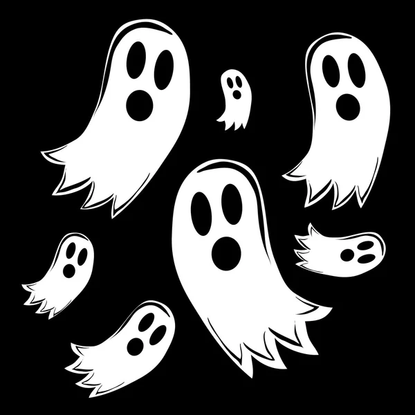 Sete fantasmas — Vetor de Stock