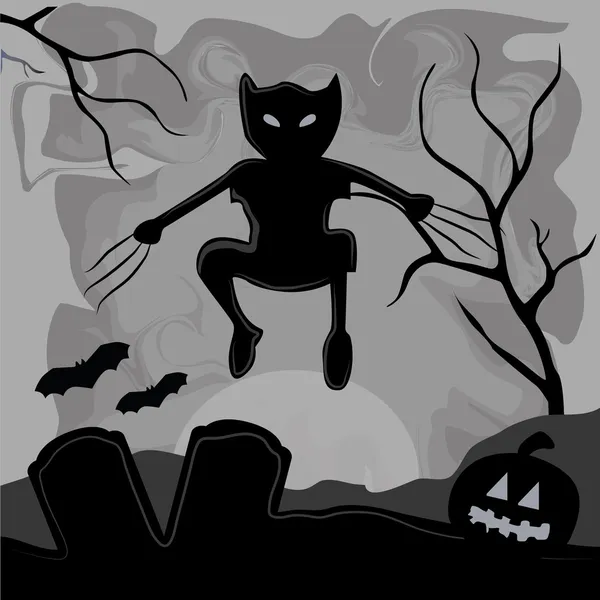 Monstro no Halloween — Vetor de Stock