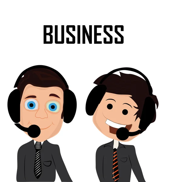 Два счастливых бизнесмена — стоковый вектор