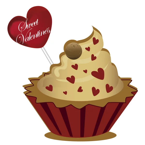 Dessert pour la Saint Valentin — Image vectorielle